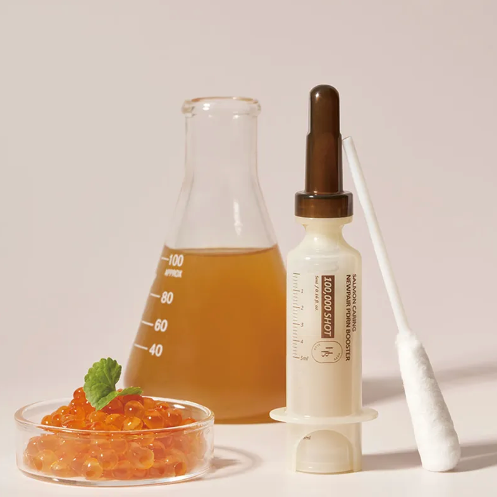 HEVEBLUE - Salmon Caring Newpair PDRN Booster 100,000 Shot Essence 1pc Set