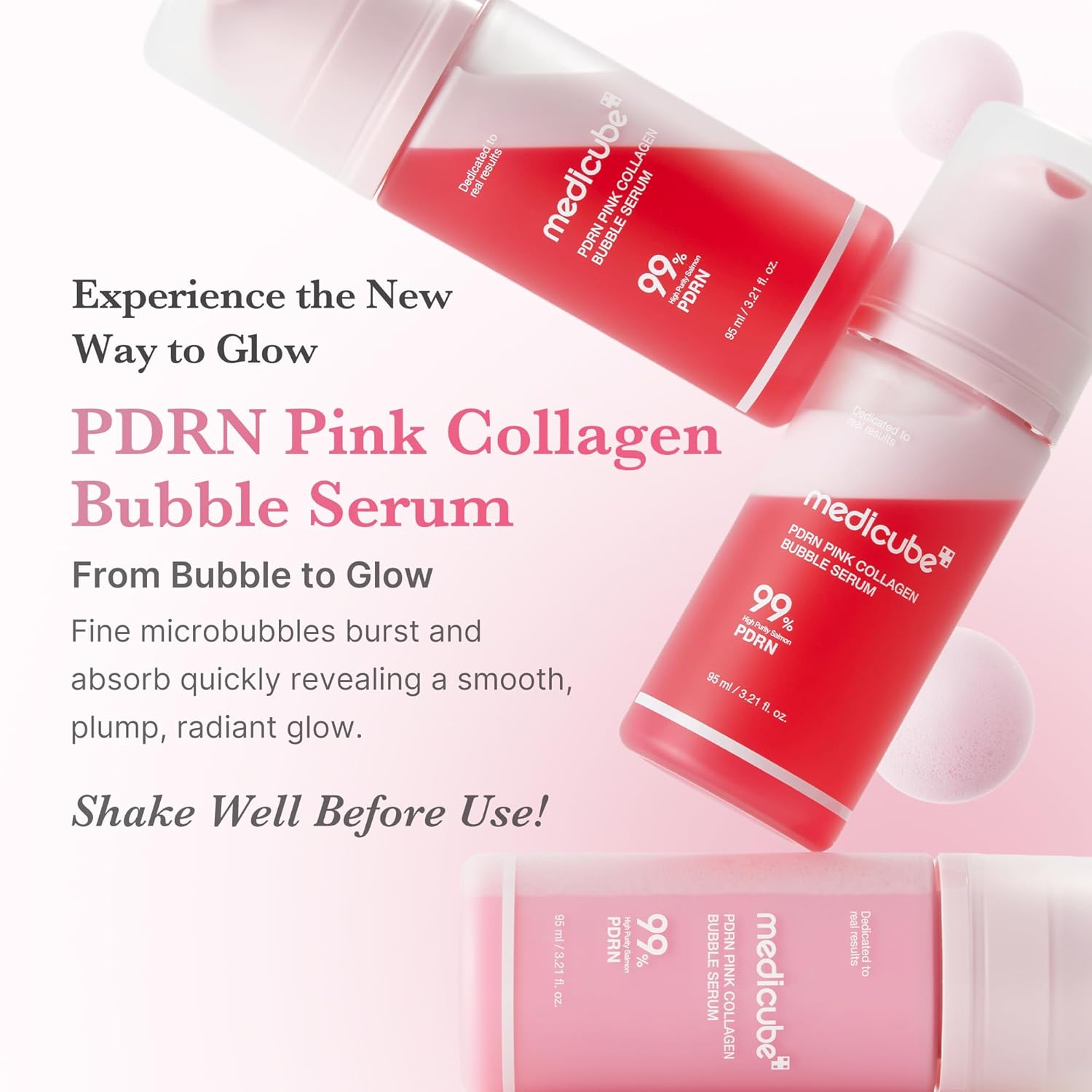 MEDICUBE - PDRN Pink Collagen Bubble Serum 95ml