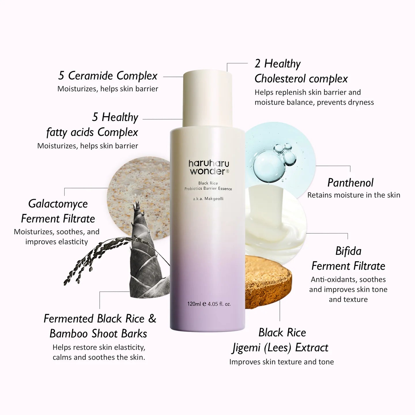 HARUHARU WONDER - Black Rice Probiotics Barrier Essence 120ml