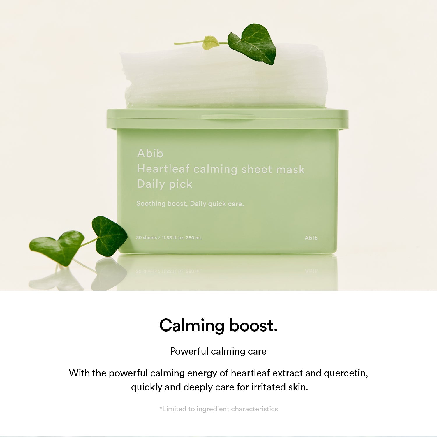 ABIB - Heartleaf Calming Sheet Mask Daily Pack (30 sheets)