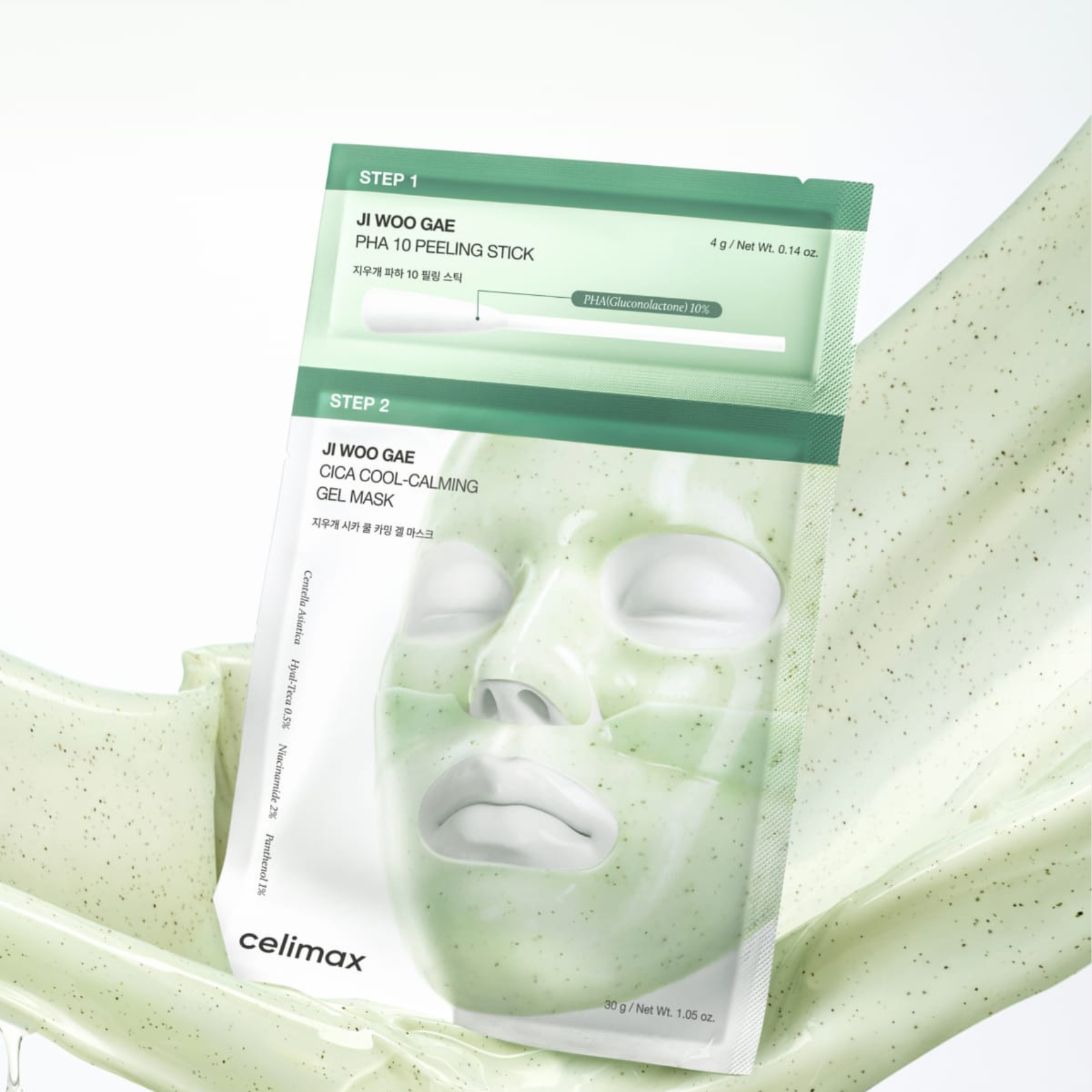 CELIMAX - Ji Woo Gae Cica PHA Peel 2-Step Gel Mask