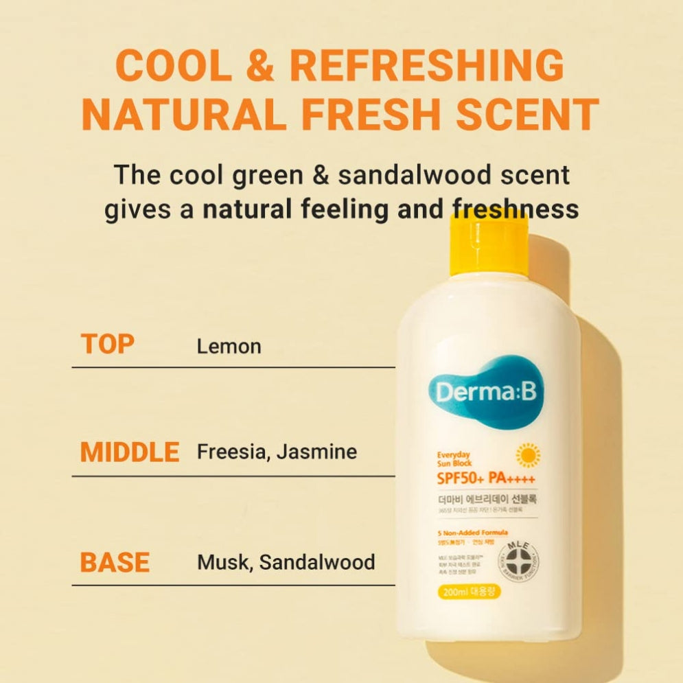 DERMA:B - Everyday Sun Body Block SPF50+ pa++++ 200ml