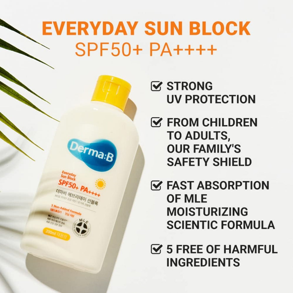 DERMA:B - Everyday Sun Body Block SPF50+ pa++++ 200ml