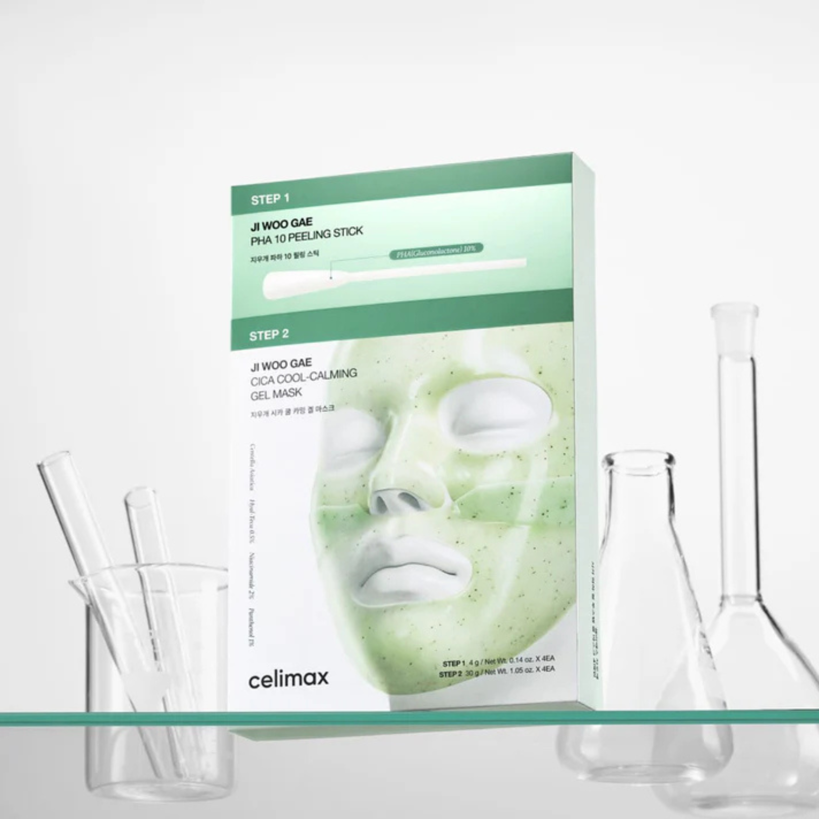 CELIMAX - Ji Woo Gae Cica PHA Peel 2-Step Gel Mask