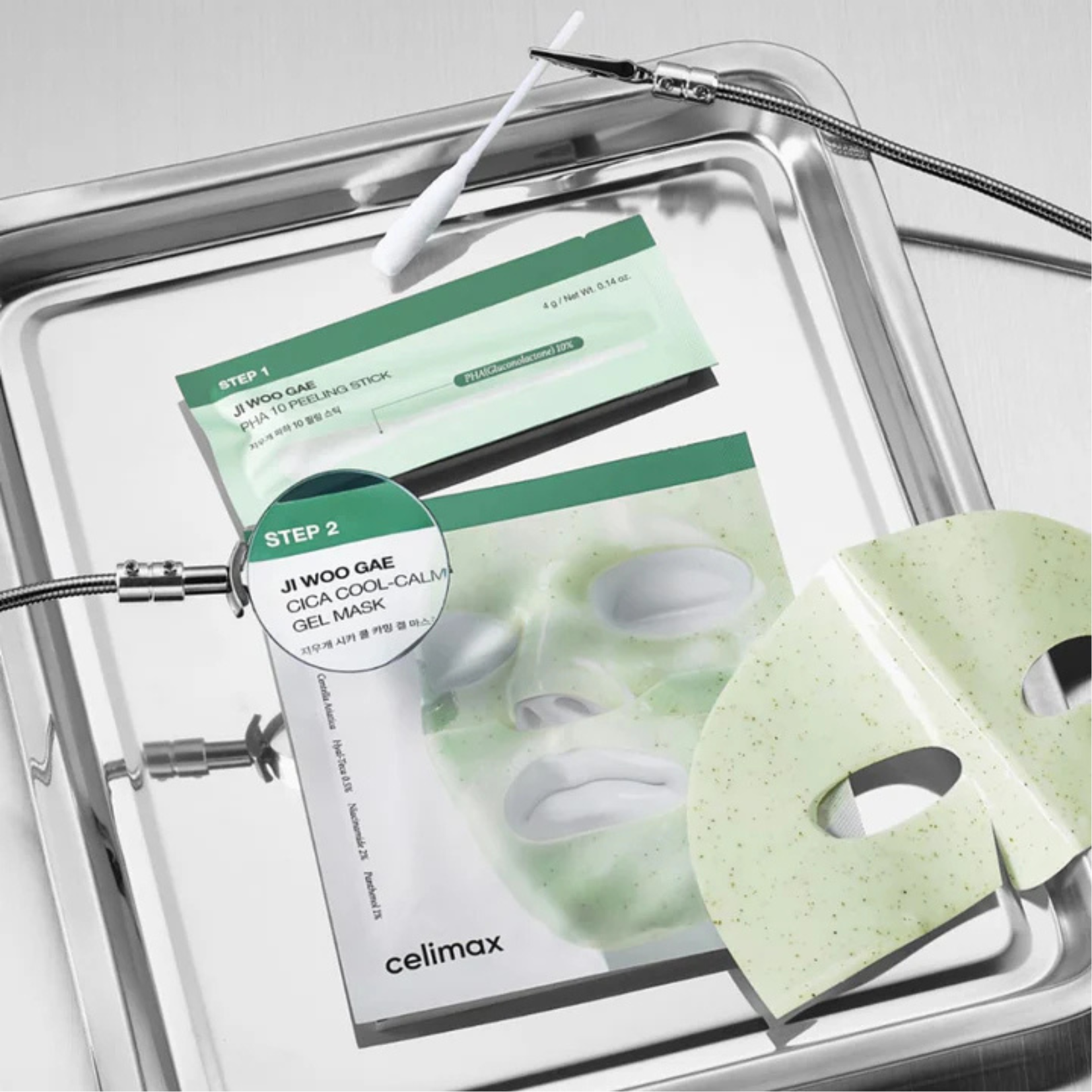 CELIMAX - Ji Woo Gae Cica PHA Peel 2-Step Gel Mask