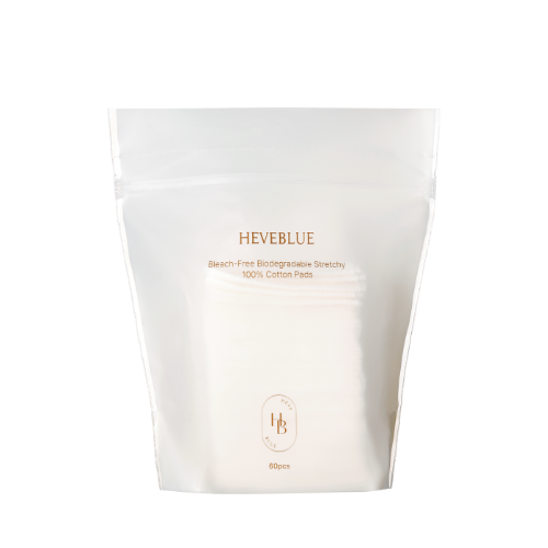HEVEBLUE - Bleach Free Biodegradable Stretchy 100% Cotton Pads (60ea)