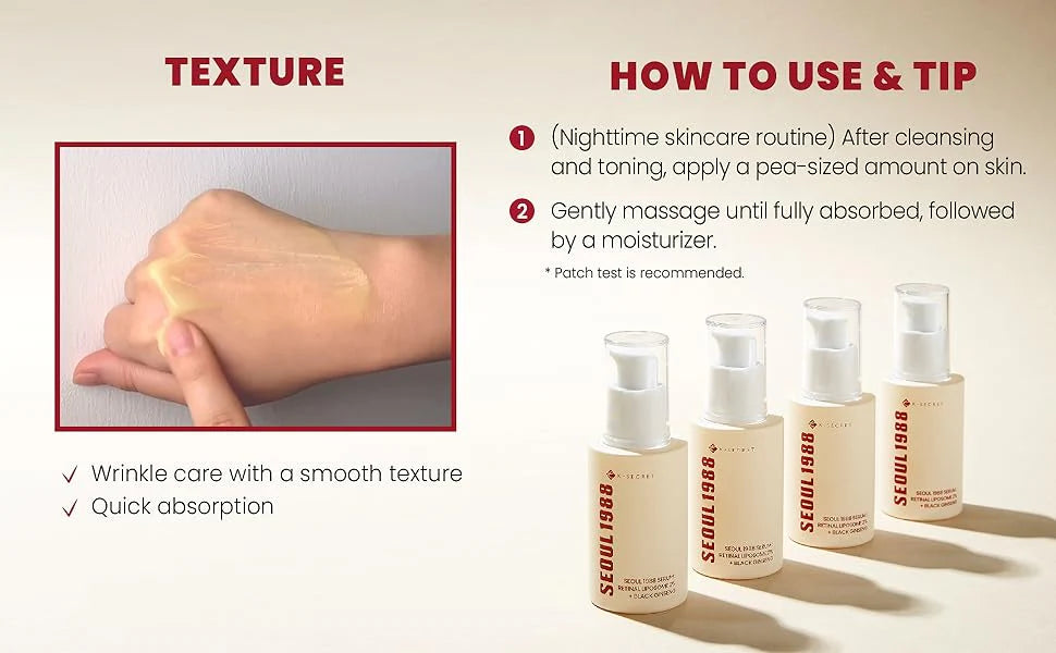KSECRET - SEOUL 1988 Serum : Retinal Liposome 2% + Black Ginseng 30ml