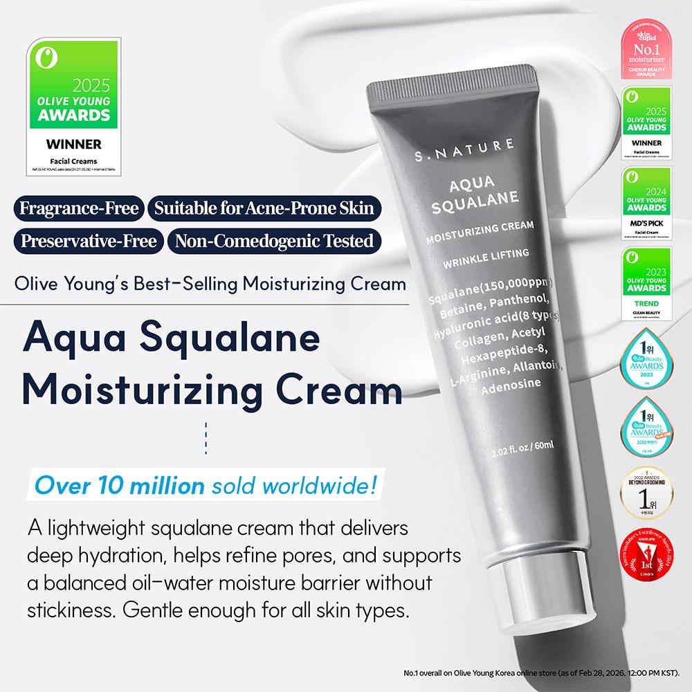 S.NATURE - Aqua Squalane Moisturizing Cream 60ml