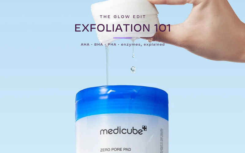Exfoliation 101: AHA, BHA, PHA & enzymes explained
