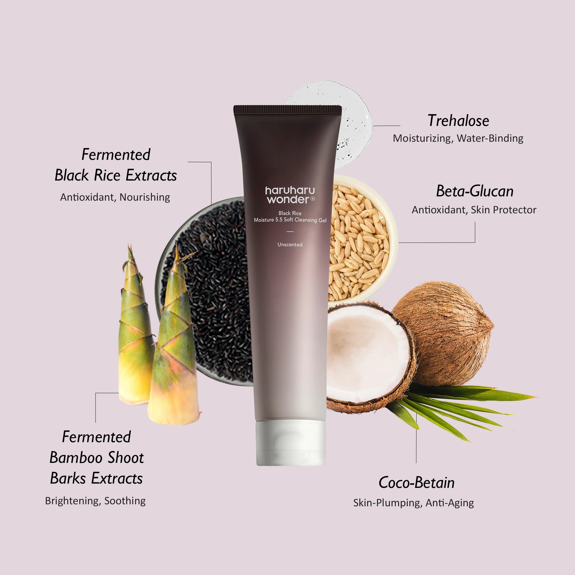 HARUHARU WONDER - Black Rice Moisture 5.5 Soft Cleansing Gel 100ml