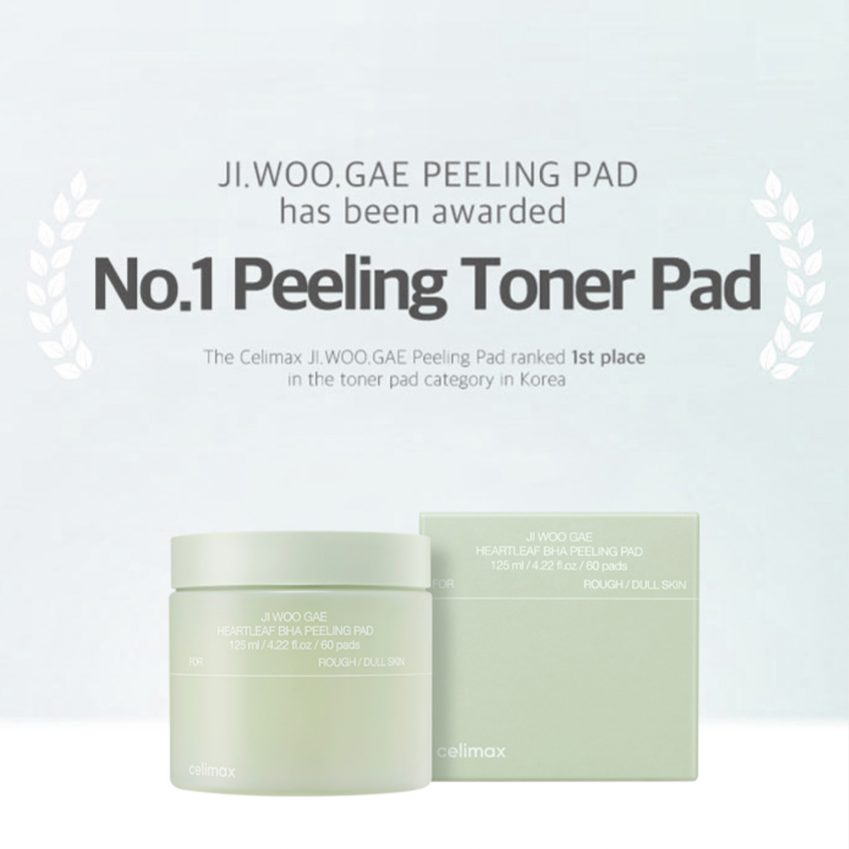 CELIMAX - JIWOOGAE Heartleaf BHA Peeling Pad (60pcs)