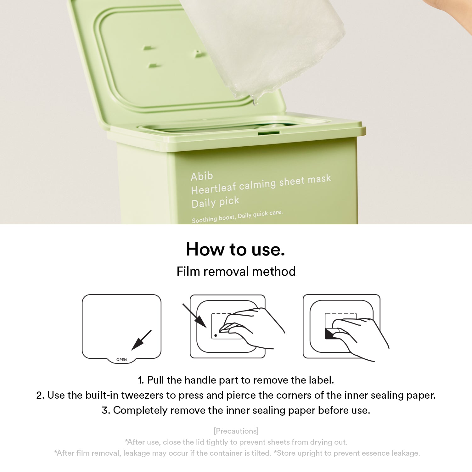 ABIB - Heartleaf Calming Sheet Mask Daily Pack (30 sheets)
