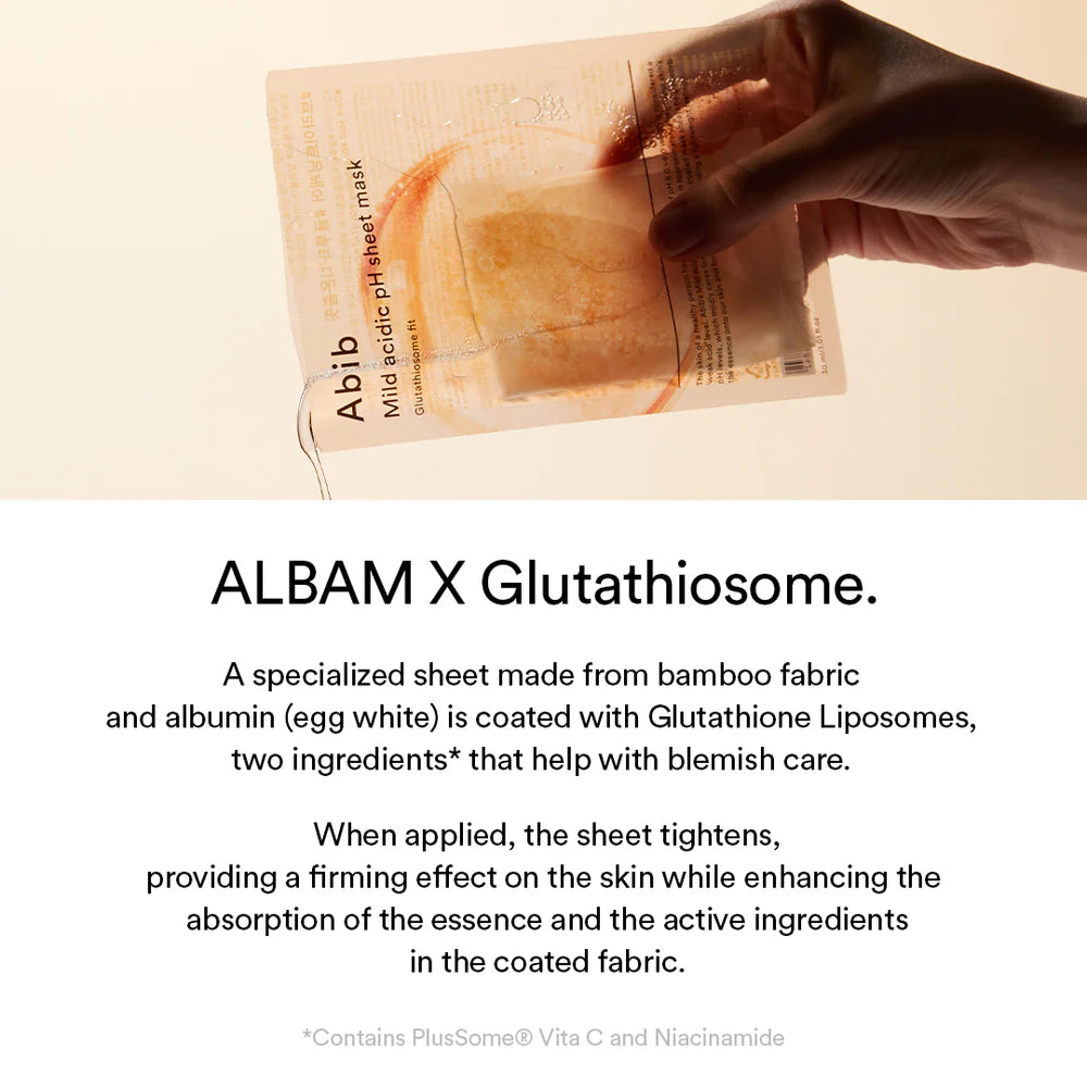 ABIB - Mild Acidic PH Sheet Mask Glutathiosome Fit