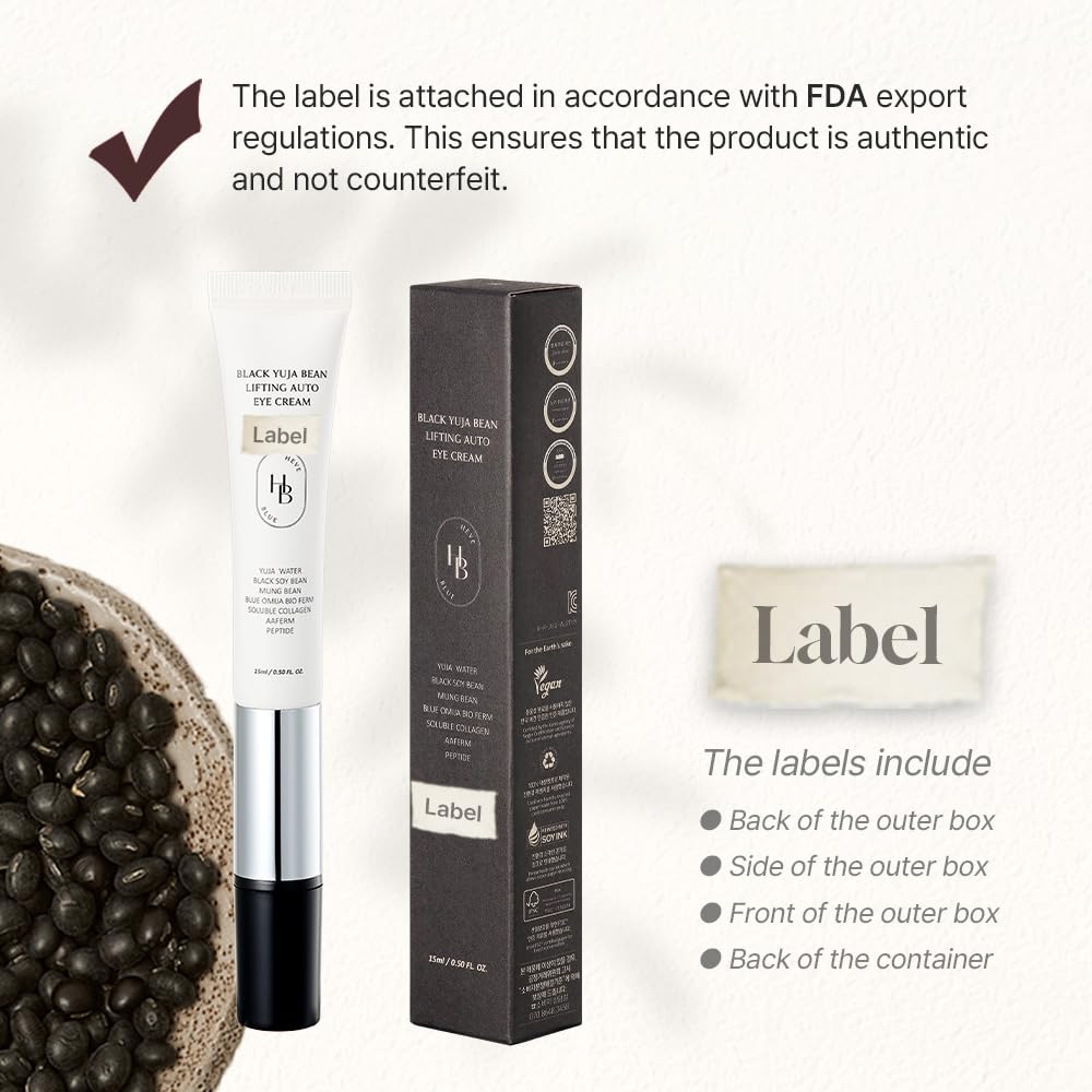 HEVEBLUE - Black Yuja Bean Lifting Auto Eye Cream