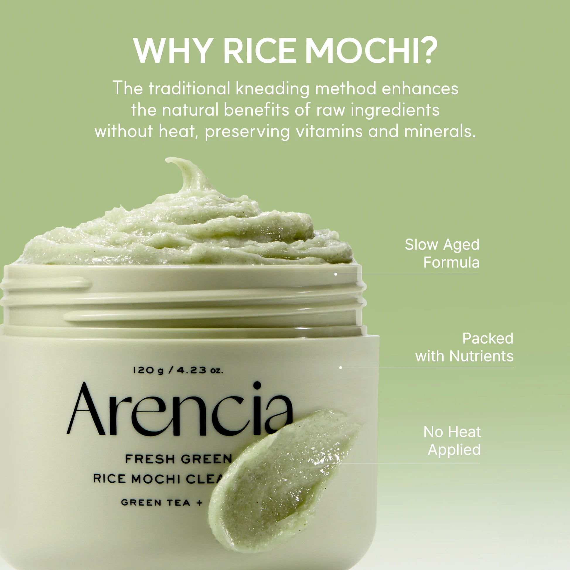 ARENCIA - Fresh Green Mochi Cleanser 120g