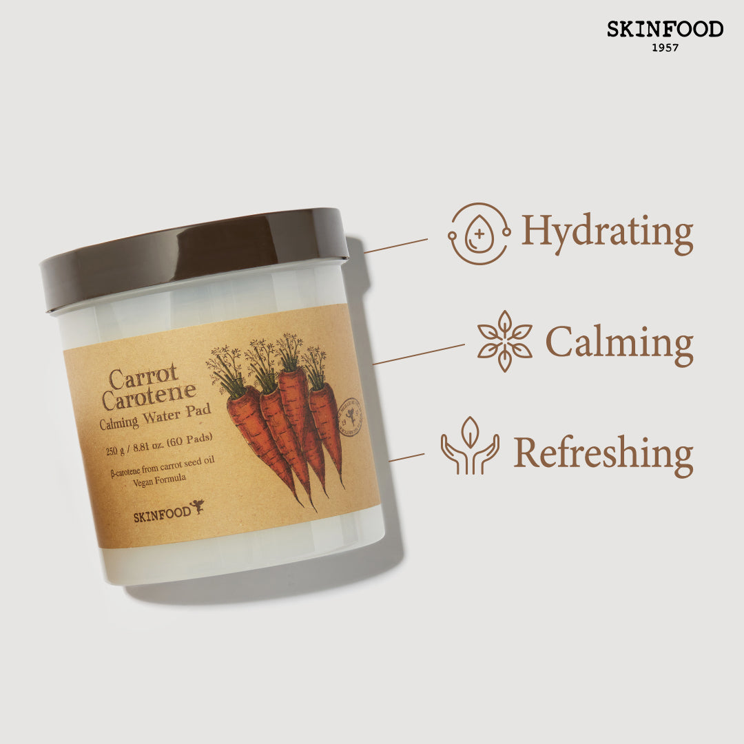 SKINFOOD -  Carrot Carotene Calming Water Pad (60 Pads)