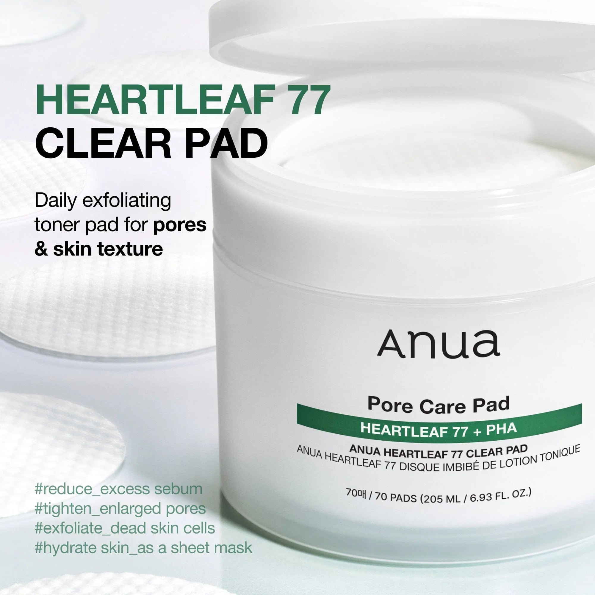 ANUA - Heartleaf 77% Clear Pad (70 pezzi)