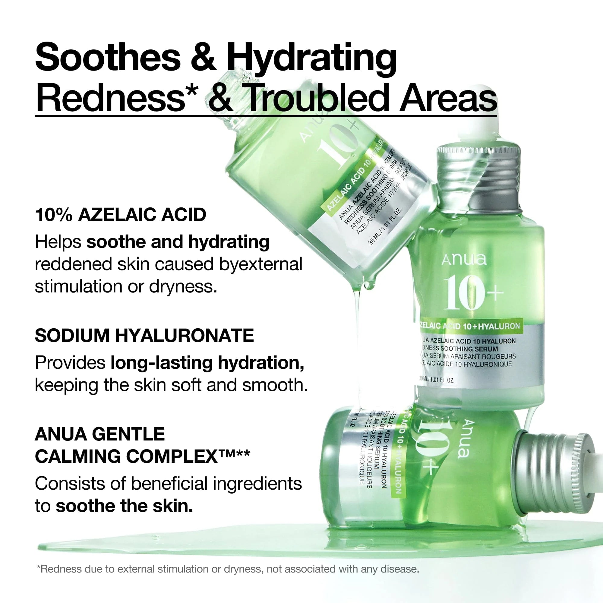ANUA - Azelaic Acid 10 Hyaluron Redness Soothing Serum 30ml