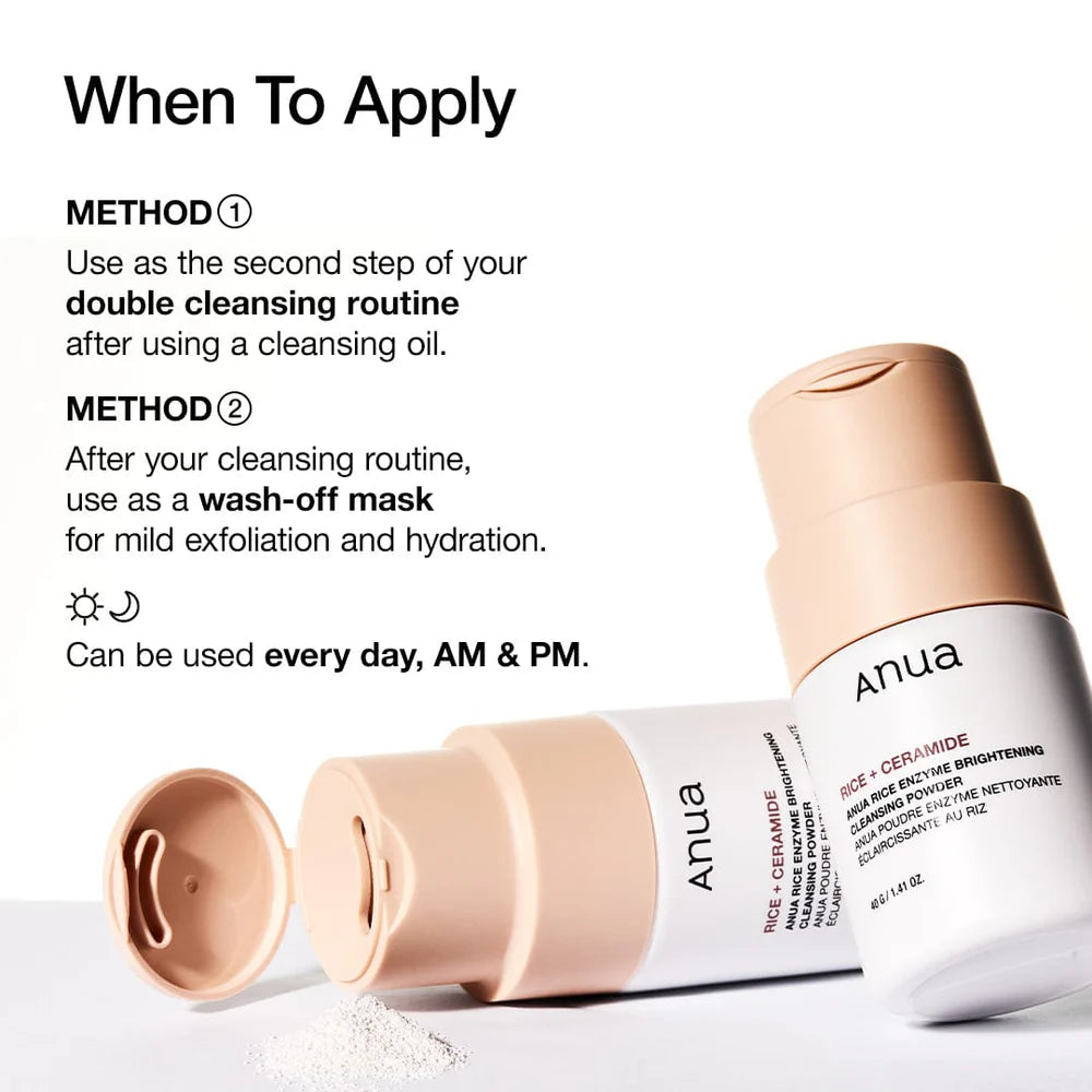 ANUA - Rice Enzyme Brightening Cleansing Powder 